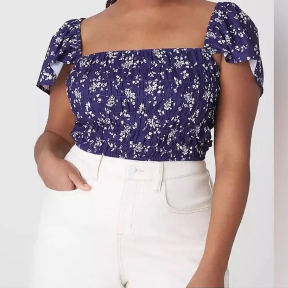 Lane Bryant Smocked Crop Top
